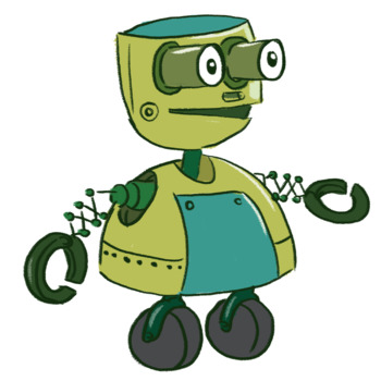 Cartoon robot stem.