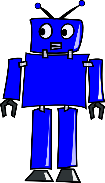 Blue robot svg.