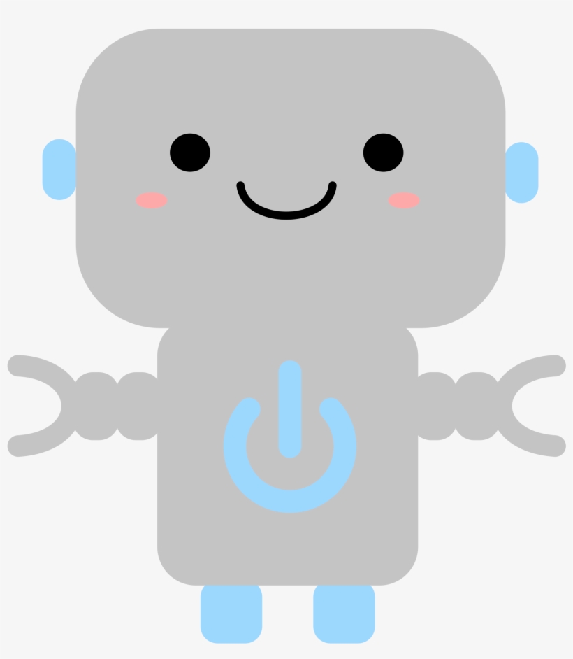 Clipart Kawaii Robot With Power Symbol