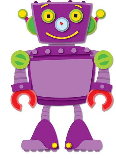 Robot Clip art, can be used for Robot Bolt counting game