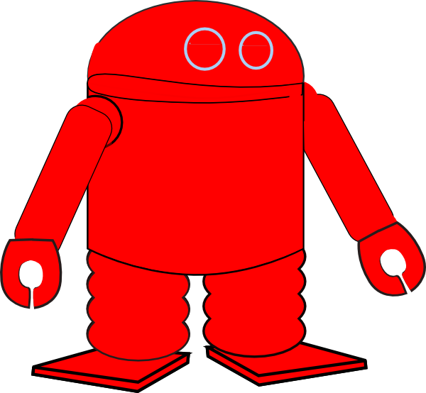 Red Robot Clip Art at Clker