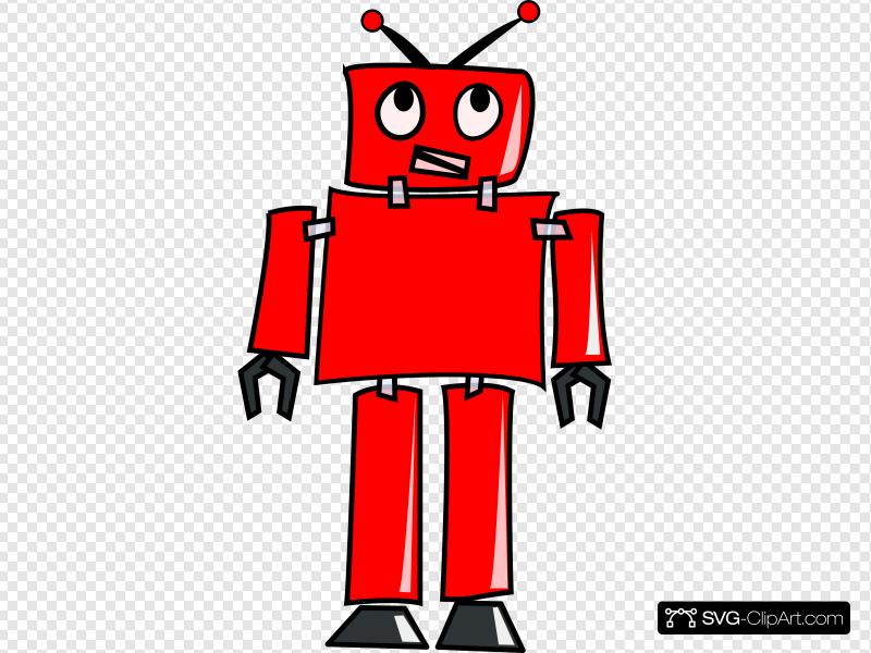 Red robot clip.