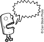 robot clipart scary