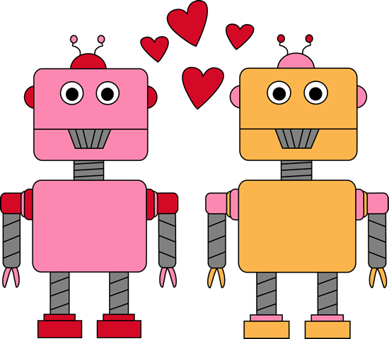 Robot Love Valentine Clip Art Robot Love Valentine