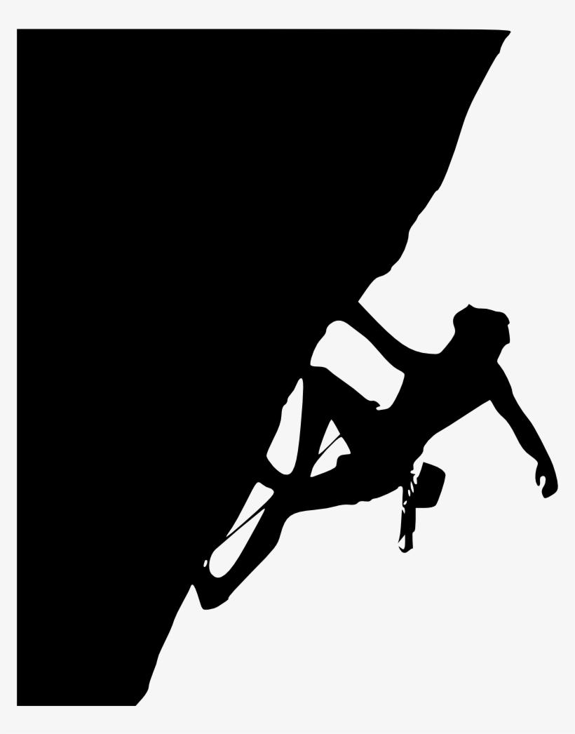 Rock climber silhouette.