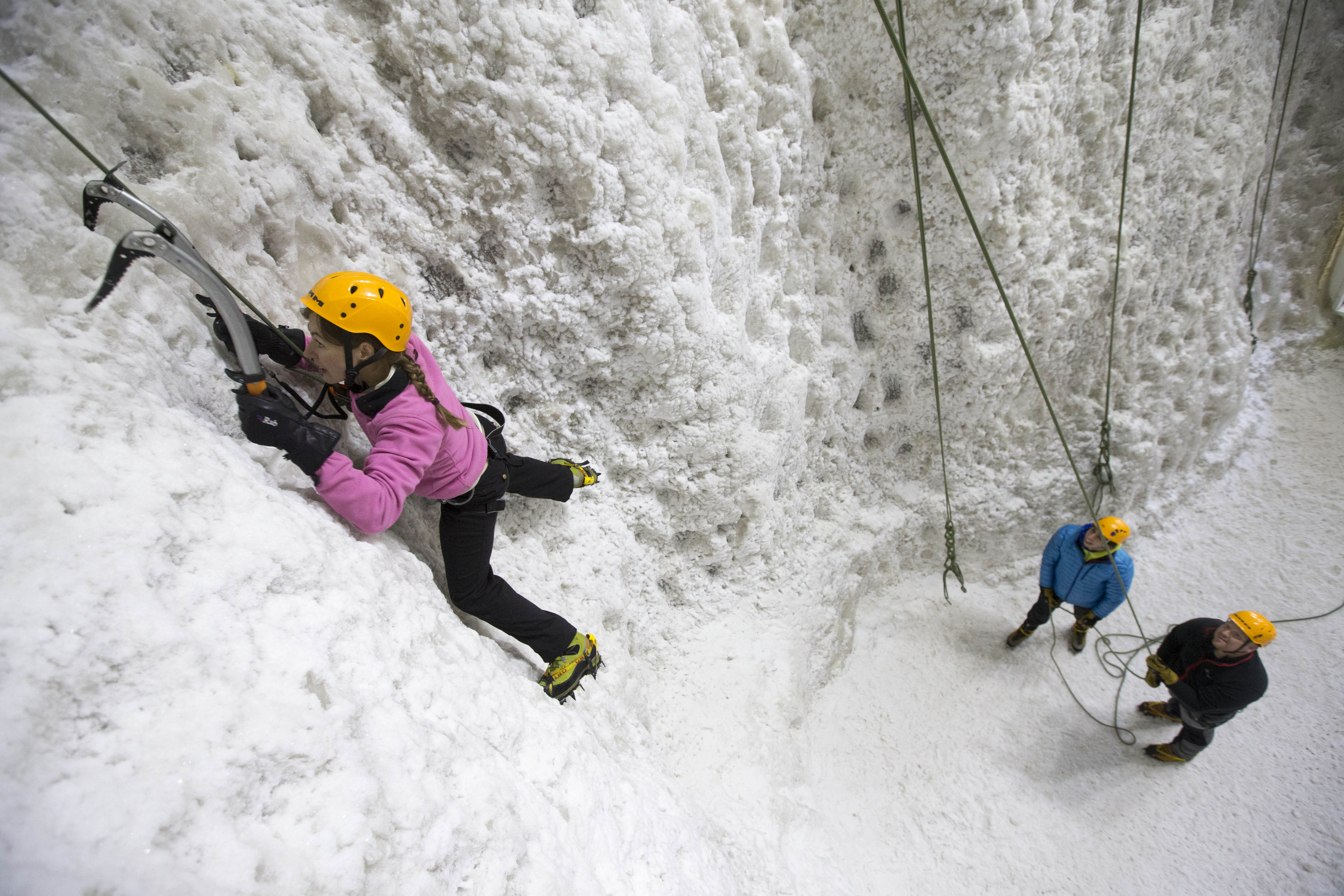 Learn to Ice Climb at the National Ice Climbing Centre