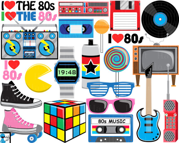 Free 80s cliparts.