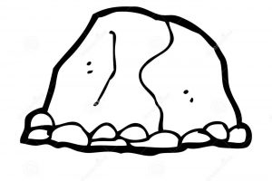 Rock clipart black and white