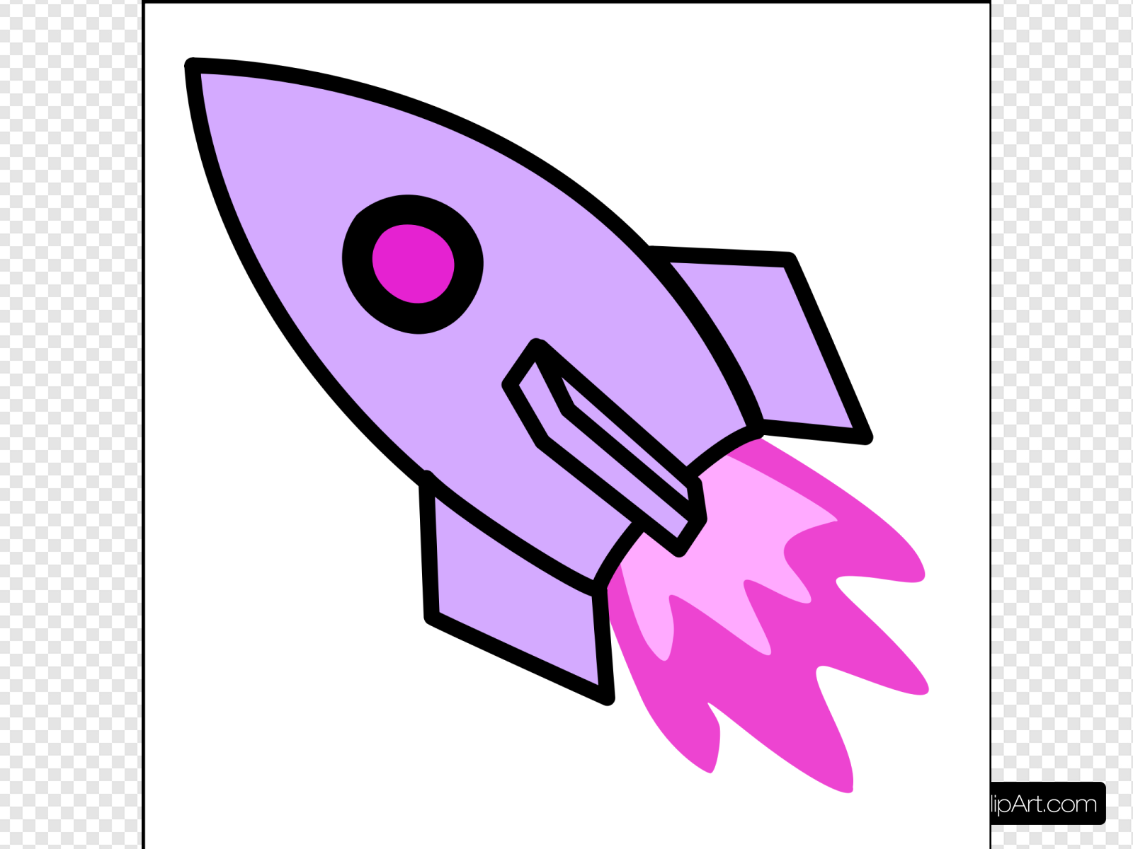 rocket clipart images pink