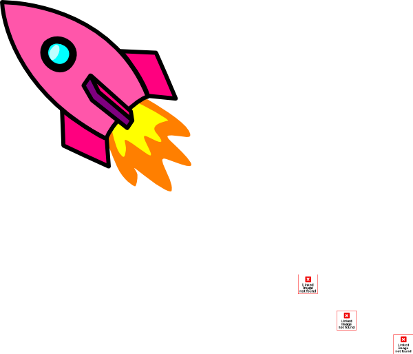 Clipart rocket pink.