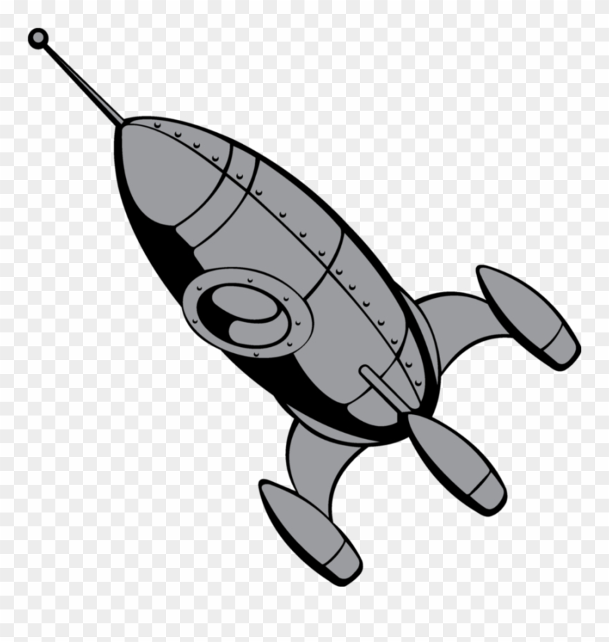 Free Library Clipart Rocket Retro Rocket