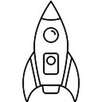 Simple Rocket Ship Clipart Black And White new transport