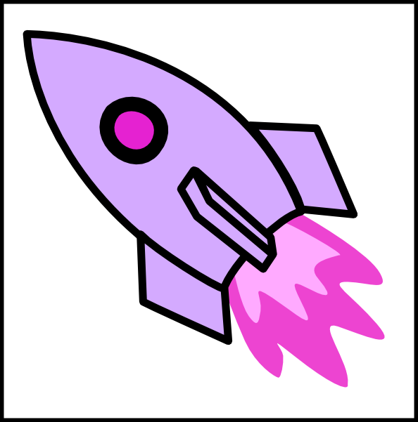 Pink And Purple Rocket Clip Art at Clker