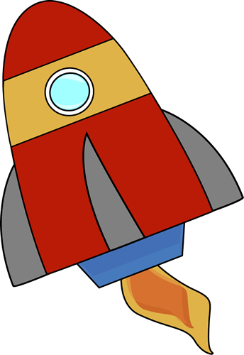Red rocket clipart.