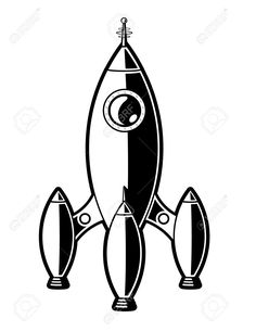 Retro rocket ship clipart images gallery for free download