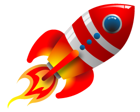 Retro Rocket Vector Clipart Graphic