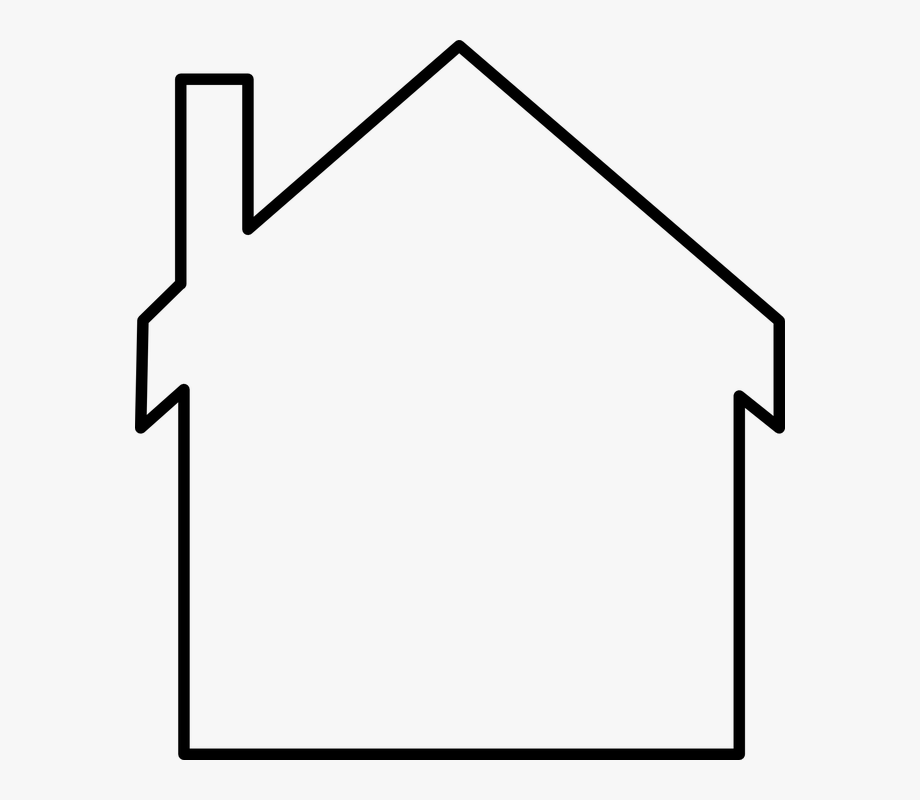 House Home White Shapes Chimney Roof