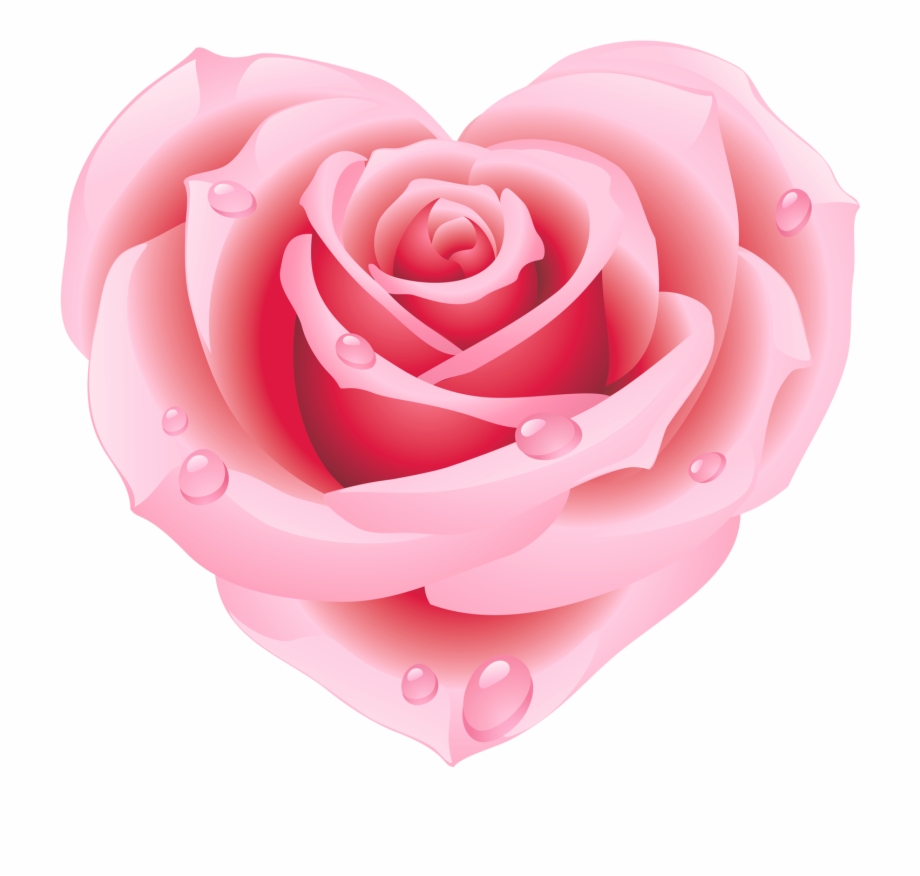 Pink Rose Clipart Pink Heart