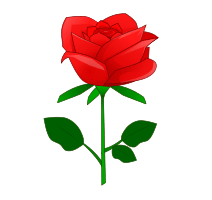 Small rose clipart.