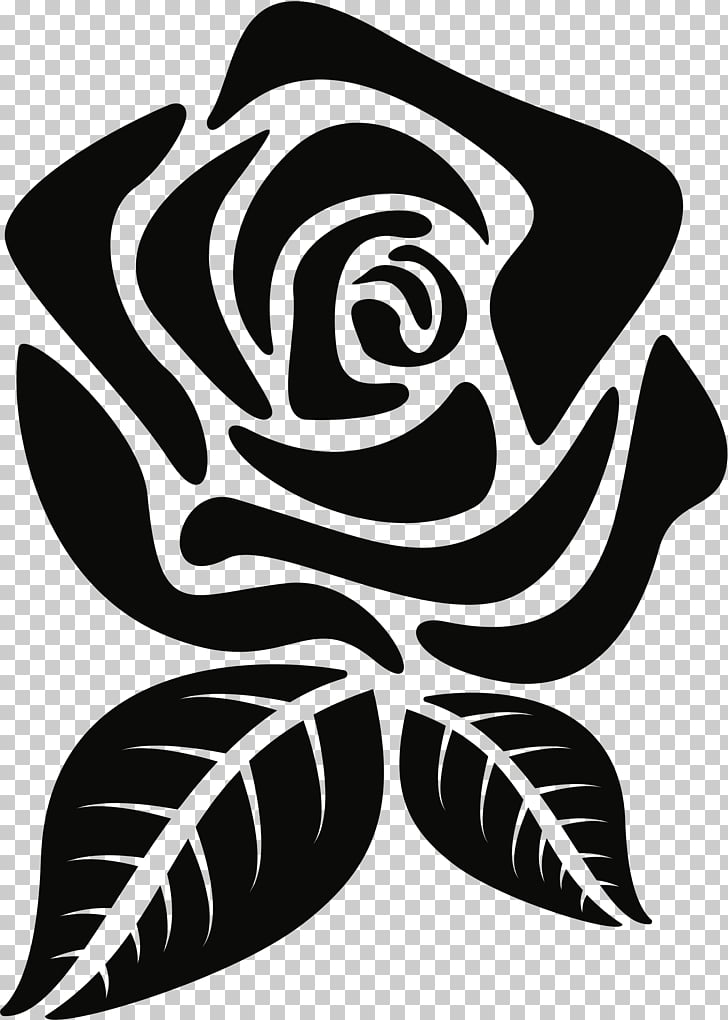 Flower silhouette rose.