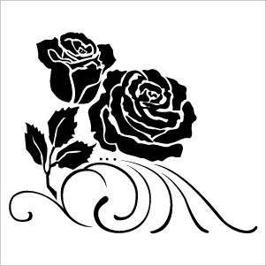 Free rose silhouette.