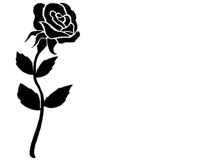 Rose black and white rose clip art free clipart