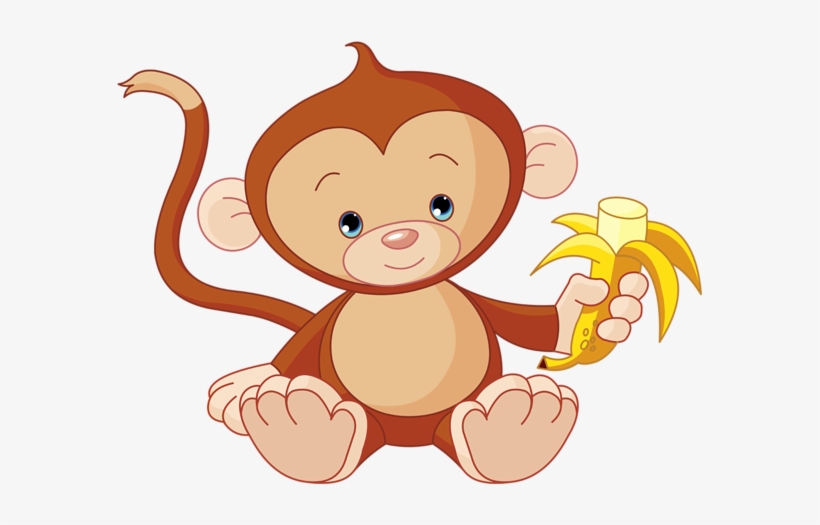 Baby Boy Monkey, Cute Monkey, Royalty Free Clipart,