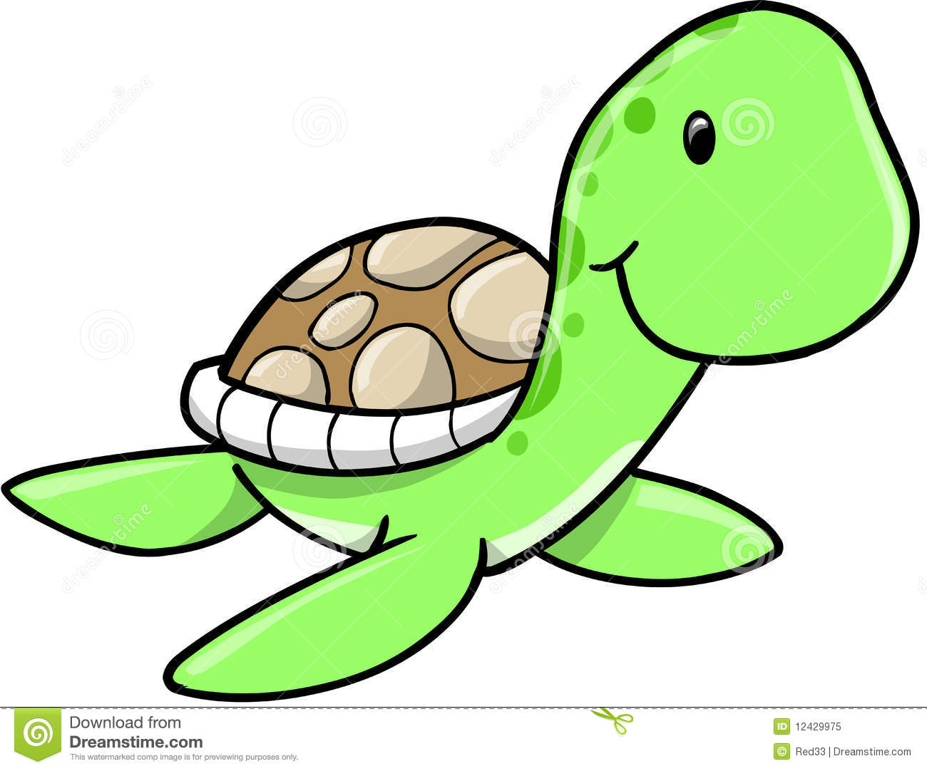 Cute Sea Turtle Royalty Free