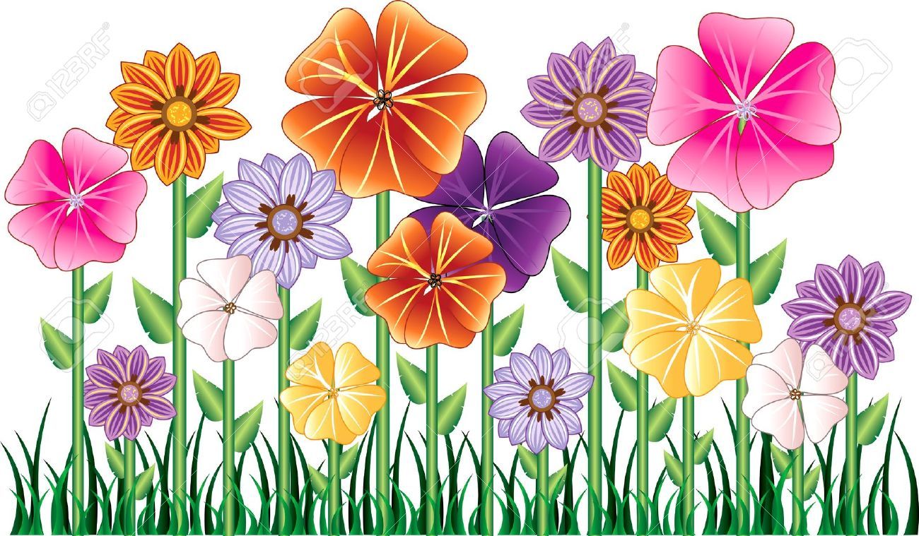 Flowers Cartoon Stock Vector Illustration And Royalty Free