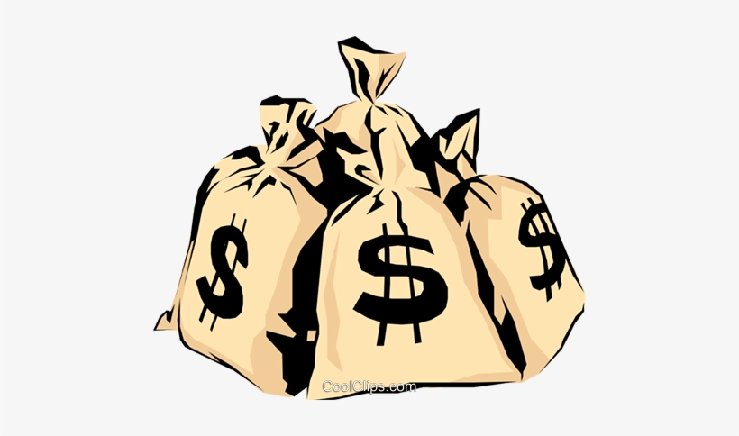 Money Bags Royalty Free Vector Clip Art Illustration