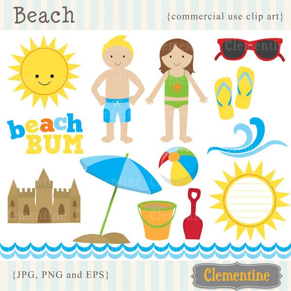 Beach clip art images, beach clipart, summer clip art, beach