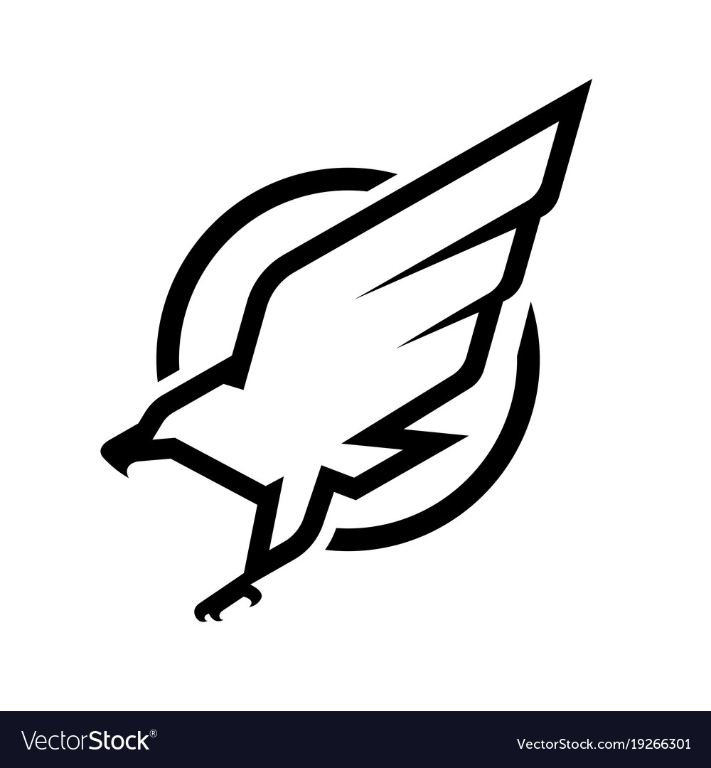 Eagle logo emblem monochrome logo