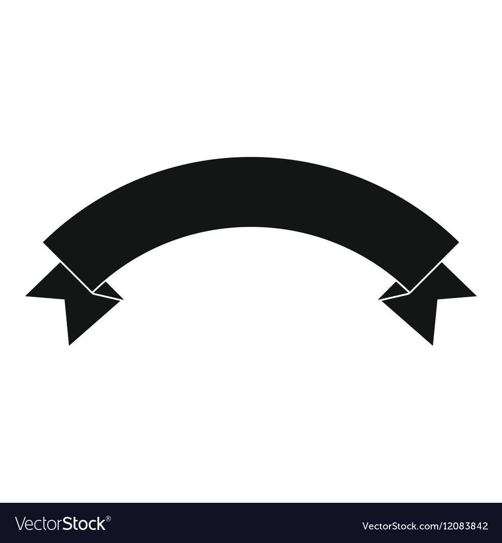 Banner ribbon icon simple style
