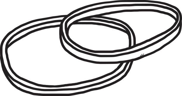 Rubber band clipart black and white