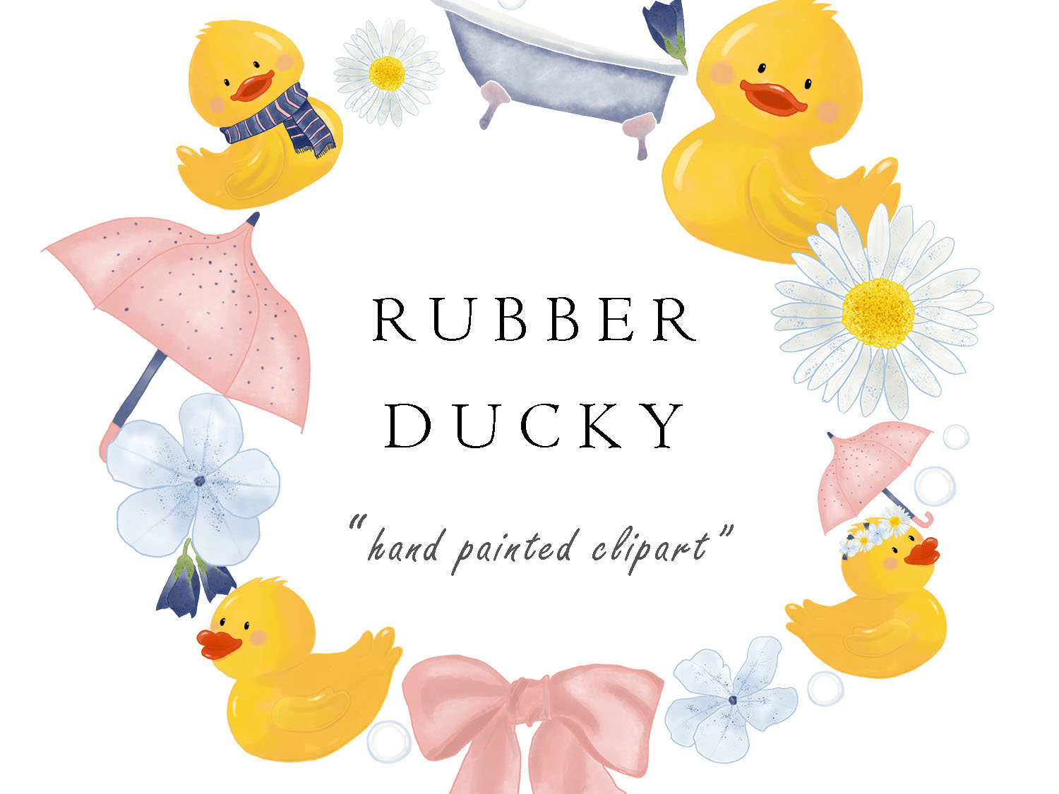 Watercolor rubber duck.