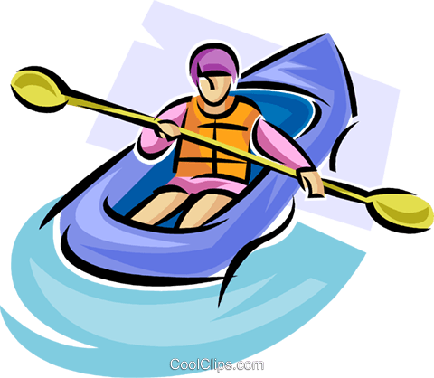 Rubber dinghy Royalty Free Vector Clip Art illustration