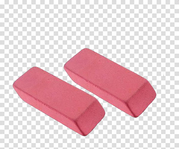 School, two pink rubber erasers graphic transparent