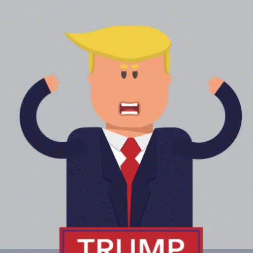 Trump Cartoon Trump Rules GIF