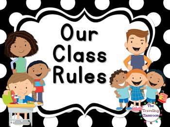 Classroom rules clipart black and white
