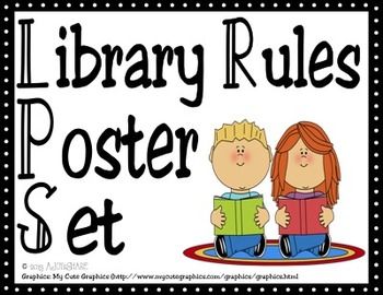 Library Rules Poster Set