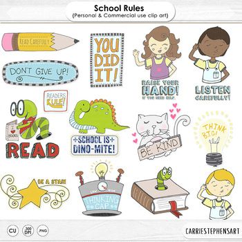 rules clipart printable