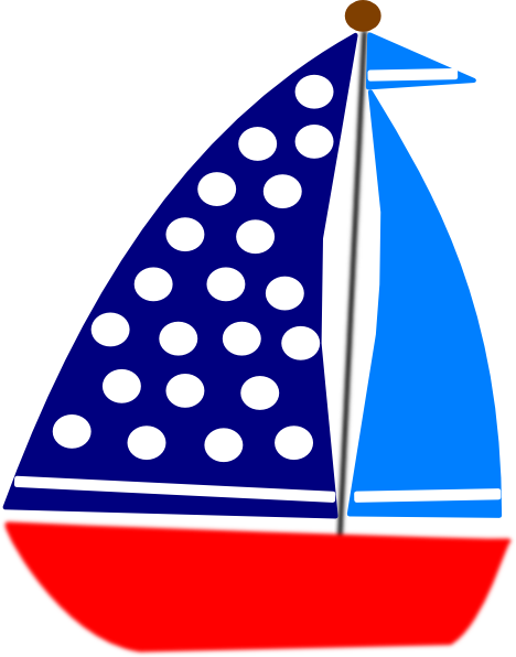 Blue sailboat clipart.