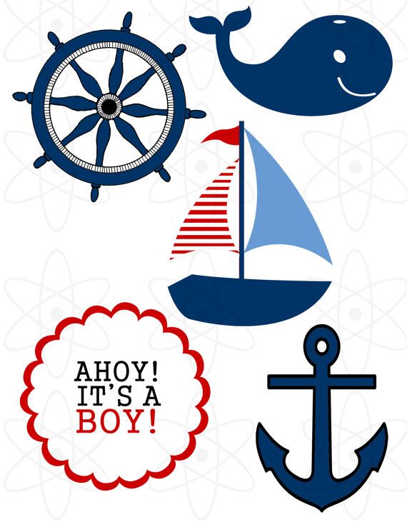 Nautical Theme Baby Shower by AtomDesign on Etsy,
