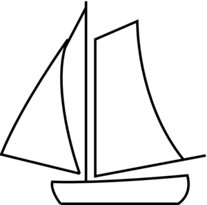 Simple sailboat drawing.