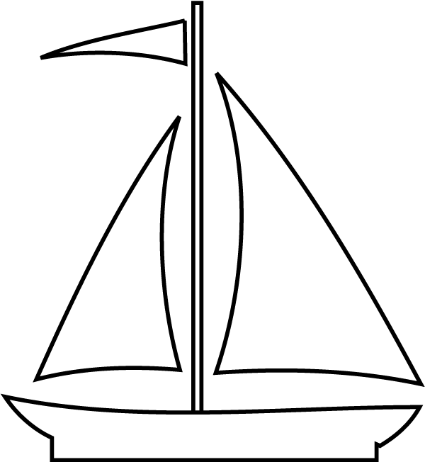 Sailboat black and white sailboat clipart image cartoon