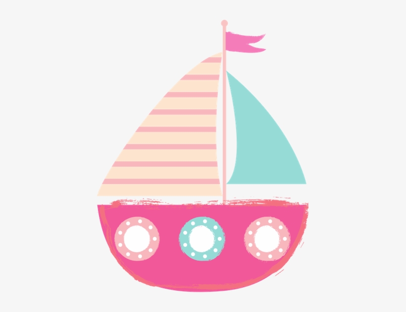 Sailboat clipart pink.