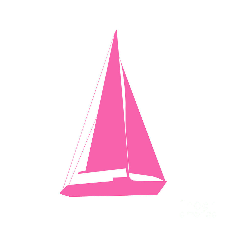 Sailboat In Pink And White