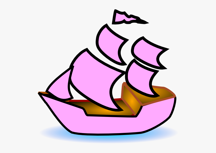 Sailboat clipart pink.