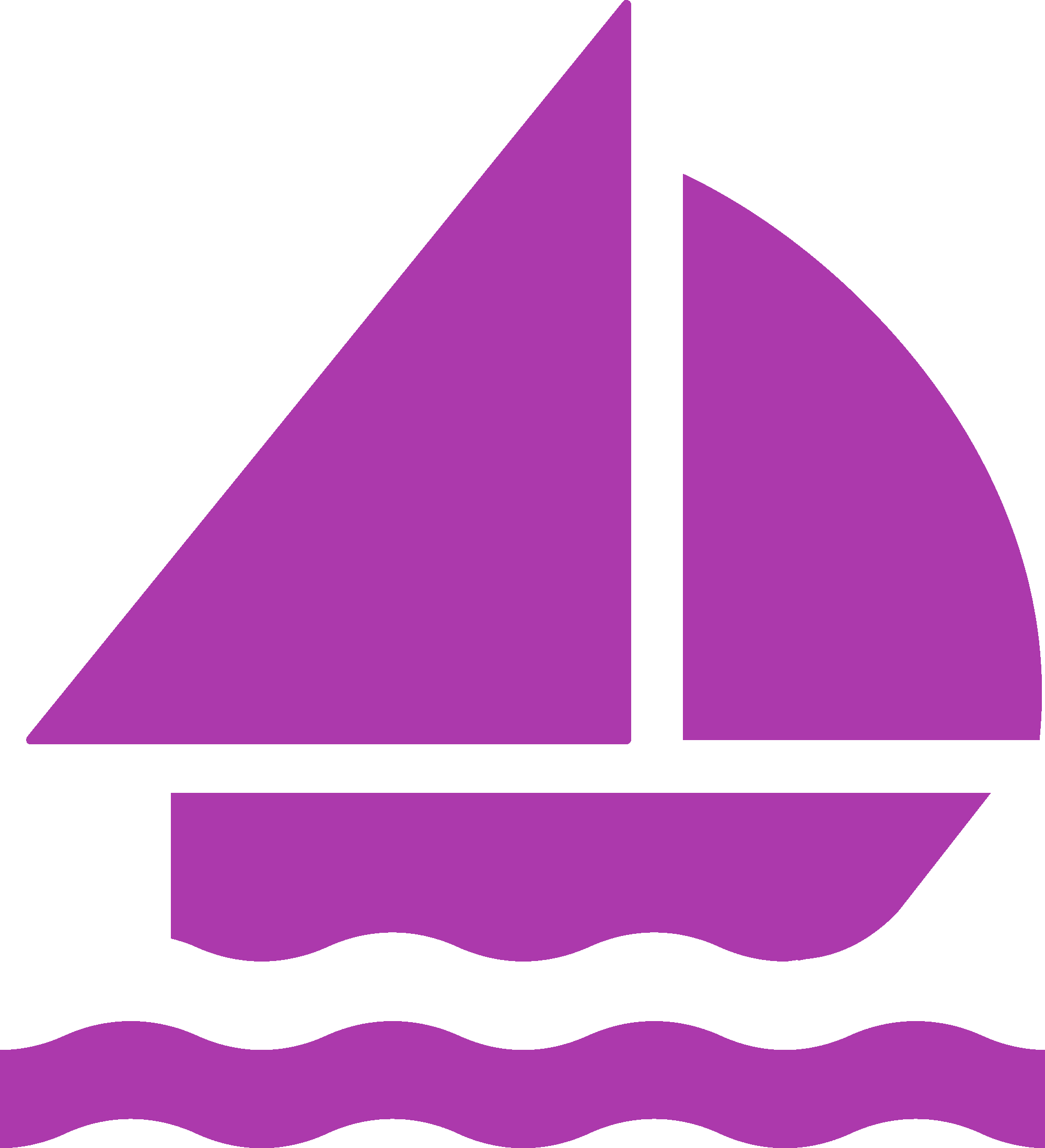 HD Purple Clipart Sailboat