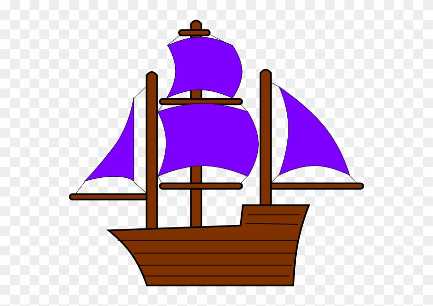 Sailboat clipart purple.